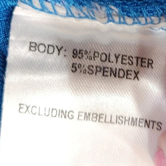 White Fox Front Twist Jersey Long Sleeve Crop Top Sweetheart Neck Blue Size XS - Picture 9 of 10